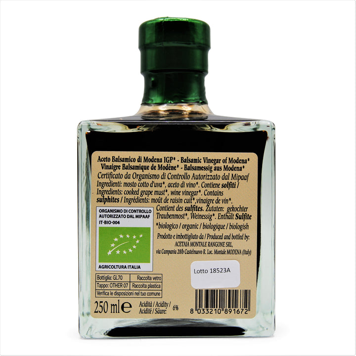 Aceto Balsamico di Modena IGP Biologico 5 FOGLIE Alta Qualità - 250ml Modena Food Boutique