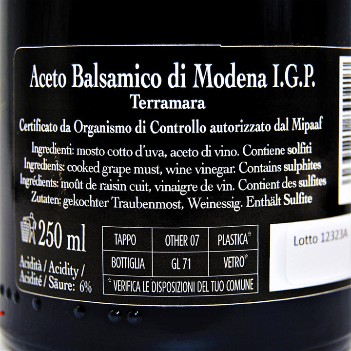 Aceto Balsamico di Modena IGP Terramara - 250ml Modena Food Boutique