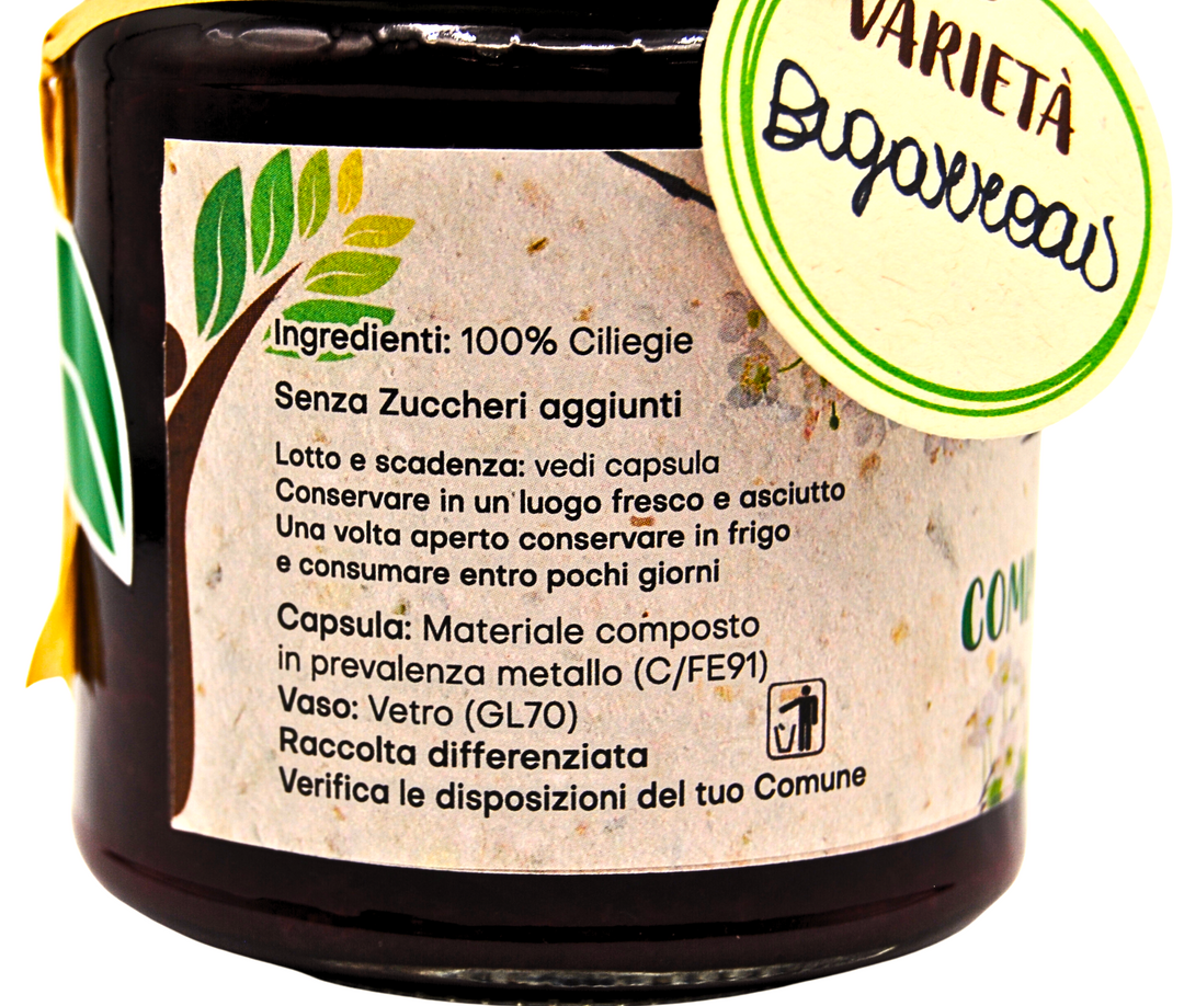 Composta di Ciliegia Bigarreau di Vignola - 320 gr. SENZA ZUCCHERI AGGIUNTI Modena Food Boutique