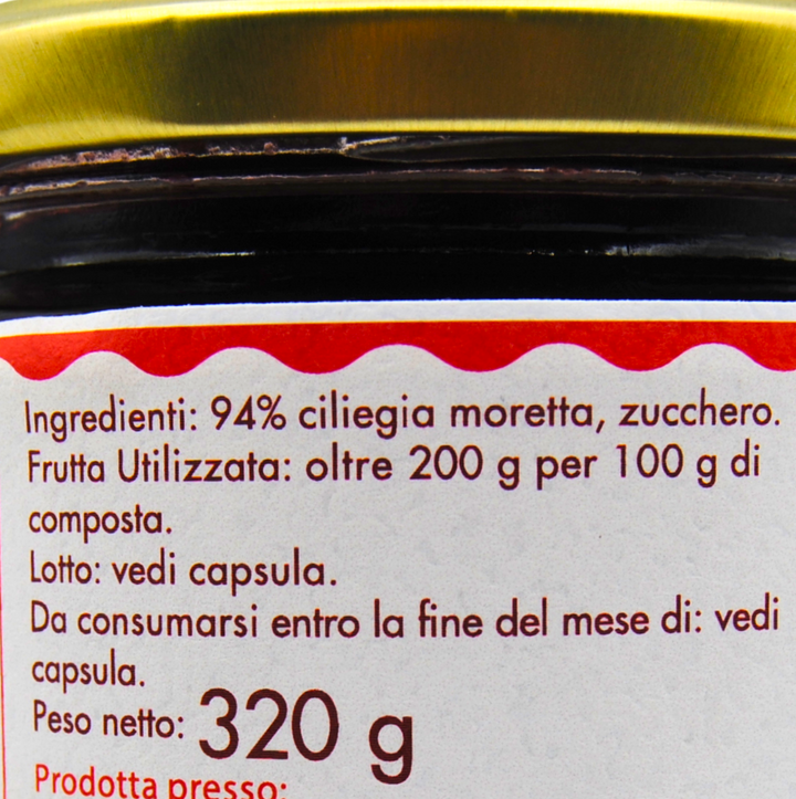 Composta di Ciliegia Moretta - 320 gr. - Presidio Slow Food Modena Food Boutique