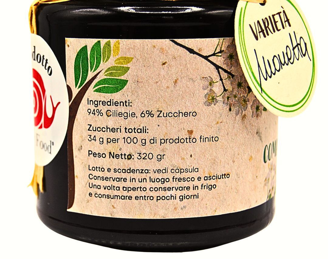 Composta di Ciliegia Moretta - 320 gr. Presidio Slow Food Modena Food Boutique