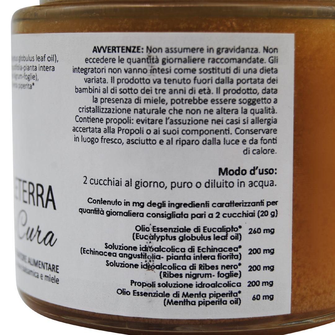 La Cura: Miele BIO, Propoli, Eucalipto, Echinacea e Ribes Nero - 250gr Modena Food Boutique