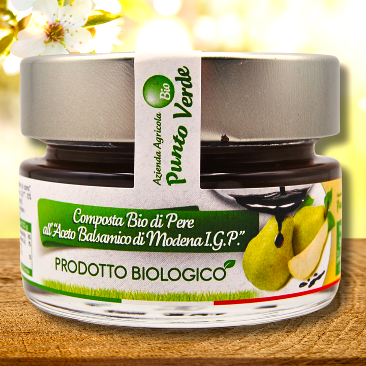 Pere  all'Aceto Balsamico di Modena IGP - Composta Biologica - Prodotto Gourmet Modena Food Boutique