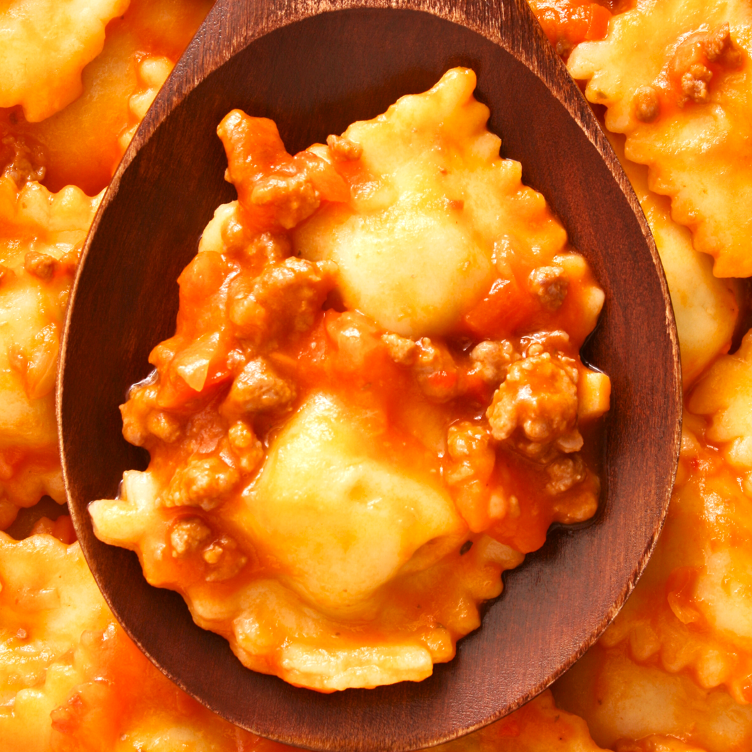 Ravioli Ricotta e Spinaci al Ragù