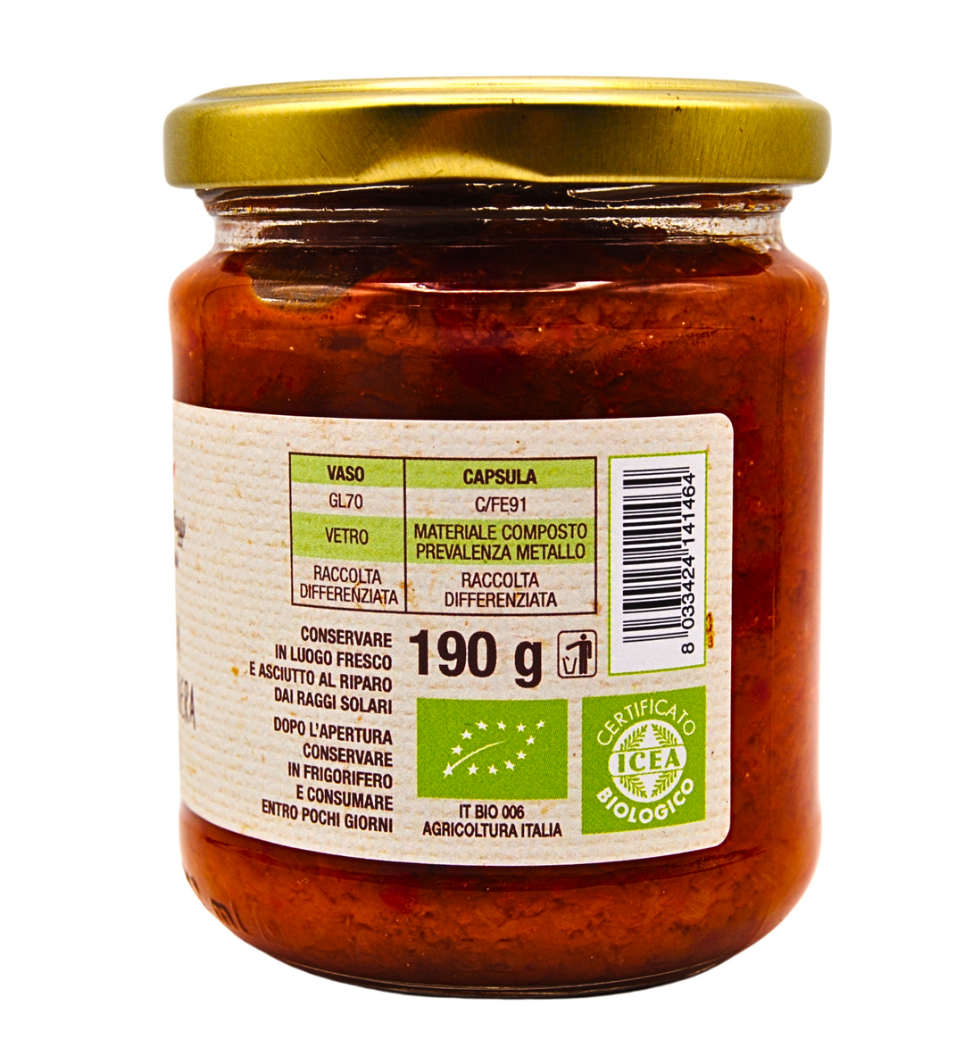 Salsa Giardiniera Biologica - 190 gr. Modena Food Boutique